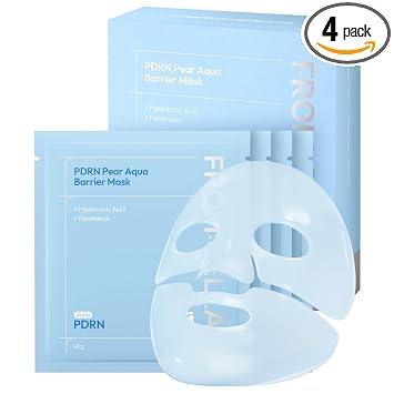 FromCella PDRN - Máscara de barrera de agua de pera, 4 hojas, mascarilla
