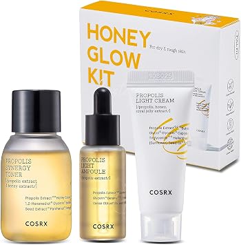 COSRX Kit Honey Glow, tóner de propóleo, suero y crema, juego de tamaño de