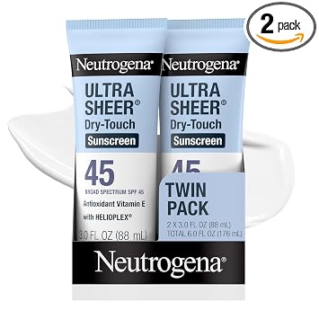 Neutrogena Ultra Sheer Dry Touch Sunscreen Lotion SPF 45, 2 x 3 fl. oz
