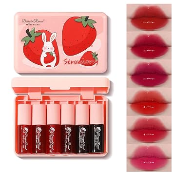 Juego de manchas de tinte de labios de 6 colores, tinte de labios de
