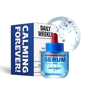 DAILY WEEKLY Serum refrescante | Suero coreano de niacinamida para hombres, 5% niacinamida para marcas y tono de acné, suero facial ligero de hidratación (1.69 fl oz/50ml)