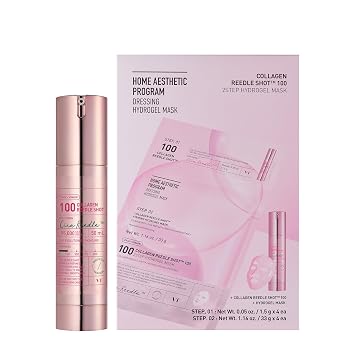 VT COSMETICS Colágeno Reedle Shot 100 1.69 Fl Oz & Collagen Reedle Shot 100 2-Step Hydrogel Mask 4pcs