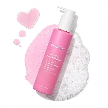 Limpiador de suero hidratante pH equilibrado, lavado facial de aloe rosa con fermento probiótico, colágeno vegano y ácido hialurónico, limpiador espumoso suave de pH bajo sin pelar, cuidado de