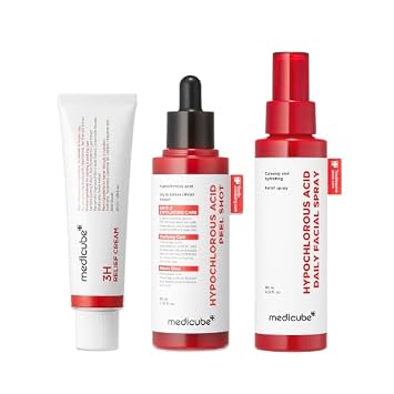 medicube Clear Skin Rescue Trio - Crema de alivio, Peel Shot, spray