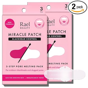 Rael Miracle Melting Pack, removedor suave de puntos negros, tiras nasales