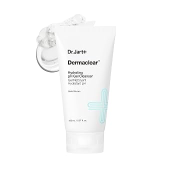 Dr.Jart+ Dermaclear Limpiador de gel hidratante de pH con beta-glucano, lavado facial coreano, 5.07 onzas líquidas