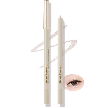 Heart Percent Dote On Mood - Lápiz delineador de ojos en gel, resistente al agua, a prueba de manchas, suave retráctil, maquillaje Aegyo Sal, resaltador debajo de los ojos con sacapuntas integrado