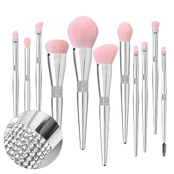 Juego de brochas de maquillaje profesional, 11 brochas de maquillaje de
