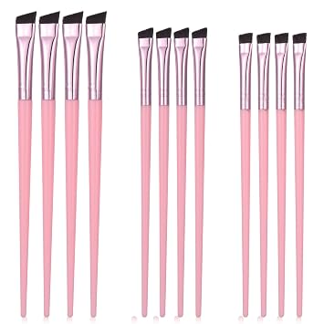 12PCS Brow Tint Brush Eyebrow Tint Brush Angled Eyeliner Brushes Ultra Thin