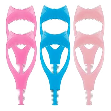 6 protectores de pestañas con diseño 3 en 1, contorno curvo, protección de precisión, material ligero, opciones multicolor