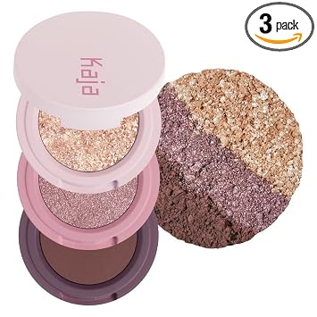 Kaja Colección Eye Bento - Trío de Sombras de Ojos Elásticas | 17 Mauve Bouquet | Tono Bayas Malva | Vegano, Libre de Crueldad