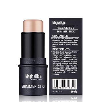 FantasyDay Iluminador de cara resaltador de maquillaje en barra de maquillaje Pearl Shimmer Whitening Cream Shimmer Contorno Stick Base Stick Face Eye Nose Corrector Pen #2