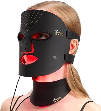 Máscara de terapia de luz roja para cara y cuello 850nm infrarrojo cercano