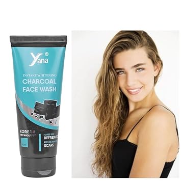 Yana Charcoal Face Wash travel size & Cleanser For Pimples For Women By Korean Technoloy | Charcoal Face Wash Scrub | Side-effect Free