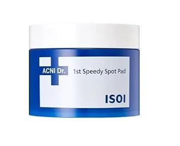 ISOI Acni Dr. 1st Speedy Spot Pad 60 piezas (3.88 oz), almohadillas calmantes para el cuidado del enrojecimiento y las manchas, cuidado de la piel coreano