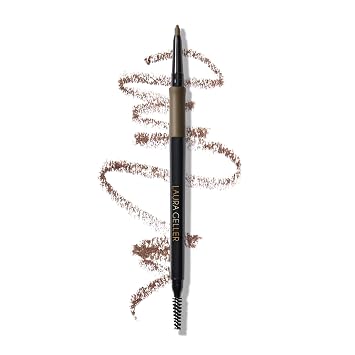 LAURA GELLER NEW YORK INKcredible - Lápiz impermeable para cejas, brocha para mezclar, relleno de cejas de larga duración (02 gris pardo)