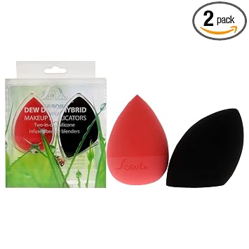 SORME - Esponjas de maquillaje para base I Multiusos de silicona para licuadora de belleza, uso seco y húmedo para mezclar base líquida, polvo, crema, paquete de 2