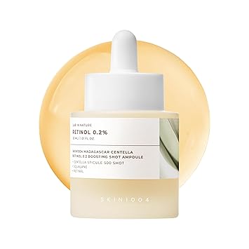 SKIN1004 Suero de Retinol 0.2% Shot de Impulso Ampoule 1 oz, 30 ml, Suero Hidratante para Rostro, Suero Facial Concentrado Coreano, Retinol y Retinal, Extracto de Centella Asiática de Madagascar