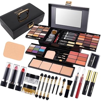 MISS ROSE M Paleta de maquillaje profesional de 58 colores, kit completo de maquillaje para mujeres, juego de kit de maquillaje todo en uno, juego de regalo de maquillaje para mujeres y niñas (331Y)