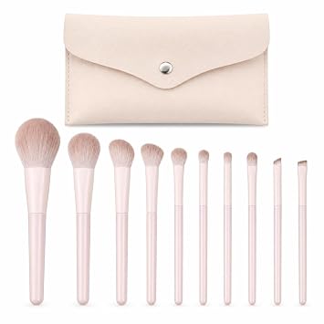 Starter Makeup Brush Set, Cosmetic Brushes with Soft Synthetic Fiber for Daily Application, for Blending