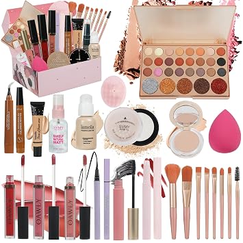 All In One Makeup Kit for Teen Girls Beginners Pink Travel Makeup Set