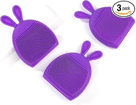 Holinduk - Juego de 3 cepillos de limpieza facial de silicona suave, exfoliante facial, espinillas, acné, poros, cepillo de lavado facial para limpieza profunda y cuidado de la piel