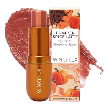 WINKY LUX Pumpkin Spice Latte - Bálsamo labial perfumado, tinte hidratante y transparente
