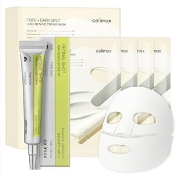 Celimax Retinal Shot Reafirmante y Crema Mascarilla Iluminadora de Poros y Manchas Oscuras 4UN | Dúo Estético para el Hogar