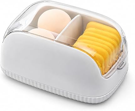 DASITON Soporte para esponja de maquillaje con tapa, soporte para licuadora de belleza a prueba de polvo, estuche de esponja de maquillaje de 2 compartimentos y estuche para licuadora de belleza