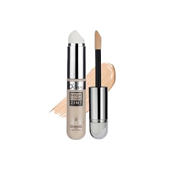 O'CHEAL Esponja de doble extremo de alta cobertura líquida Fundación Contorno Stick Impermeable de larga duración Ligero Brighten Stick Corrector Belleza Maquillaje 03#PIEL CLARO