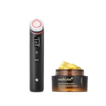medicube Booster Pro Black & Deep Vita C Cápsula Crema Set para pieles