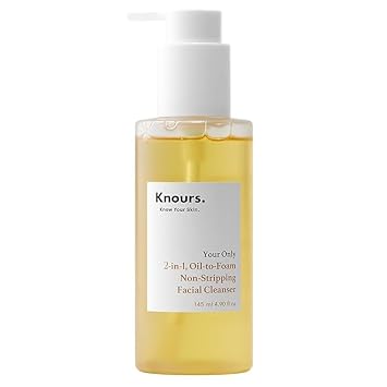 Removedor de maquillaje coreano 2 en 1 | Limpiador sin pelar de aceite a espuma | Jojoba + miel | No se seca | 4.9 fl oz/4.97 oz