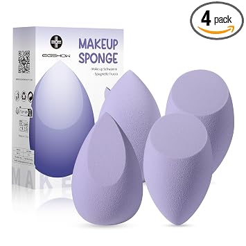 EIGSHOW Juego de esponjas de maquillaje, esponja suave sin látex 4 piezas (M101)