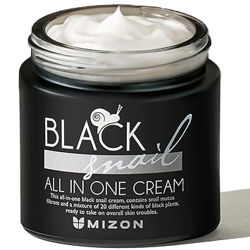MIZON - Crema de reparación de caracol premium, cuidado intensivo, cuidado de la piel coreana con mucina de caracol negro y extractos de plantas, extracto de mucina de caracol hidratante facial, cuidado de arrugas, cuidado de manchas y reafirmante (2.5 oz,