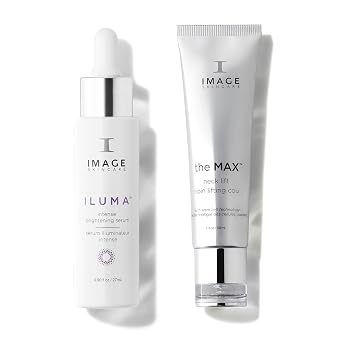 Neck Perfector Power Duo, ILUMA Suero Iluminador Intenso con la Crema Reafirmante MAX Neck Lift para líneas finas, por IMAGE Skincare
