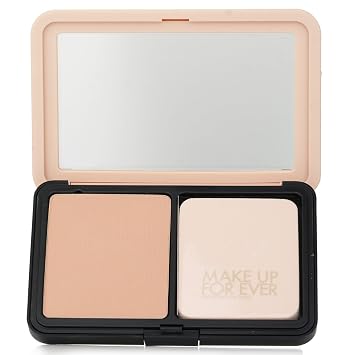 Make Up For Ever - Base de maquillaje en polvo de terciopelo mate HD Skin 1R12 Cool Ivory para mujer, base de 0.38 onzas