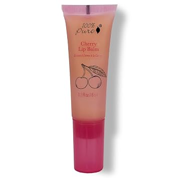 100% PURE Bálsamo labial orgánico de cereza, 0.3 oz