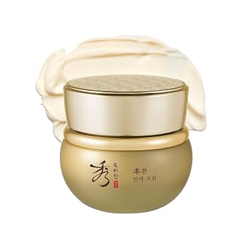 Sooryehan Bon (crema firme, 2.5 fl oz) - Aprieta y nutre, cuidado de la piel coreano. Hidratante de cuidado de elasticidad para cara, cuello por LG Beauty. Ginseng, ginsenocida, aminoácidos.