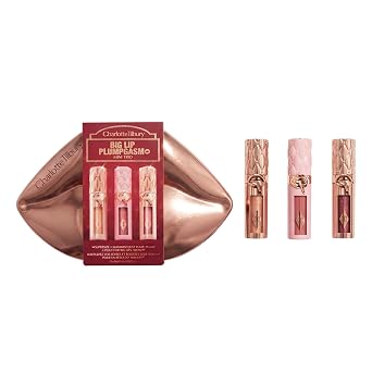 Charlotte Tilbury Big Lip Plumpgasm Mini Trio - 3 tonos de labios grandes universalmente halagadores en una lata irresistible en forma de labios