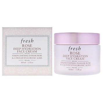 fresh Hidratante de hidratación profunda con ácido hialurónico y rosa 3.3 oz / 100 mL