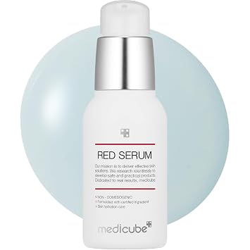 Medicube Suero Rojo 2.0 || Fórmula de baja irritación para piel propensa a brotes | Calmante y relajante | Formulado con BHA, Niacinamida y Adenosina | No comedogénico | Cuidado de la piel coreano
