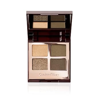 Charlotte Tilbury Paleta de Sombras de Ojos de Lujo - Sombra de Ojos Brillante, Metálica y Satín Mate Cuádruple con una Fórmula Rica en Polvo - Incluye 4 Tonos Complementarios - The Rebel
