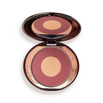 Charlotte Tilbury Rubor en polvo Cheek to Chic - Maquillaje de mejillas de dos tonos con un acabado radiante y luminoso - Color para construir que suaviza, pule y mezcla para un brillo que refleje la