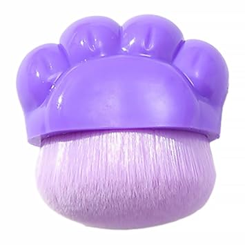 Cepillo de base de garra de gato y cepillo de polvo suelto con función corrector para viajes y uso diario de cosméticos