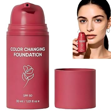 Base de tono coreana que cambia de color para piel madura, difumina imperfecciones y líneas finas, todo tipo de piel para mujeres, 1 unidad, 1 fl oz / 1.01 onzas líquidas