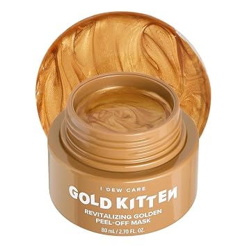 I DEW CARE Máscara Facial Peel-off - Gold Kitten | Oro 24K, Extracto de Calabaza, Revitalizante, Reafirmante, Cuidado de la Piel Coreano, Glass Skin, Vegano, Libre de Crueldad, Sin Gluten, 2.70 fl. oz