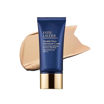 Estée Lauder Double Wear 24-Hour Maximum Cover Camouflage Foundation Makeup for Face and Body SPF 15 | Full Coverage | Tattoo and Scar Cover Up Makeup Waterproof, 1.0 Fl Oz