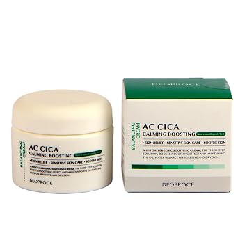 Deoproce AC Cica Calming Boosting Equilibrante Crema 1.76 oz, Cuidado de la Piel Coreano, Hidratante, Calmante de la Piel, Extracto de Centella Asiática, Pantenol