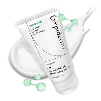 Zipiderm EGF Skin Barrier Crema intensiva – Crema hidratante coreana para piel seca y sensible | Ceramidas y pantenol | Crema facial ligera nutritiva | 2.70 onzas líquidas