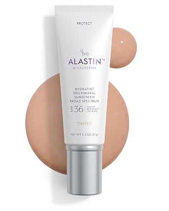 ALASTIN Skincare HydraTint Pro Mineral Sunscreen SPF 36 (3.2 oz) | Protector solar diario teñido 2 en 1 para cara y cuello | Sin fragancia, resistente al agua